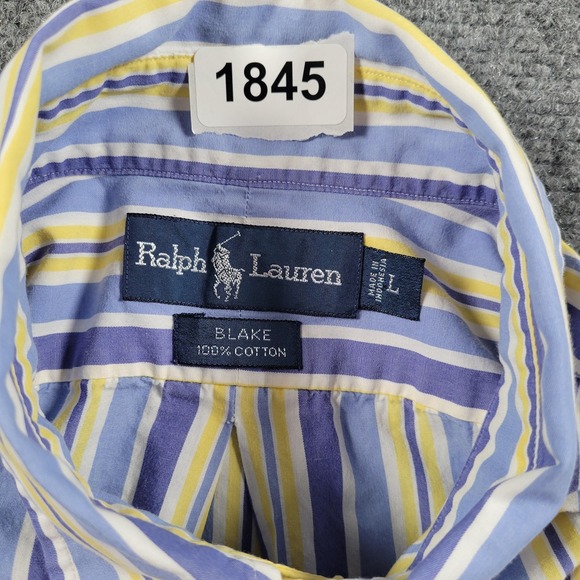 Ralph Lauren Shirt Mens Large Blake Button Down Classic Striped Dress Shirt - Picture 8 of 8